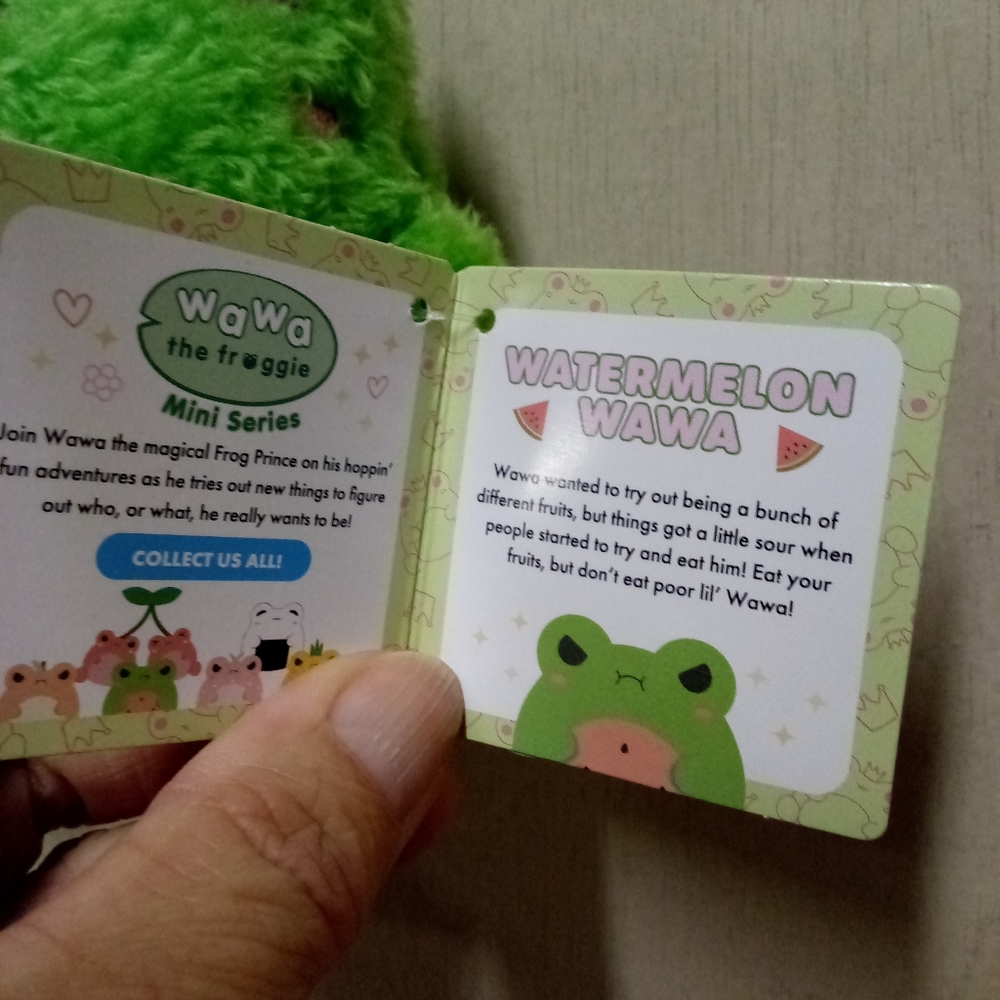 NWT Cuddle Barn Wawa The Watermelon 🐸 Froggie - Picture 3 of 4